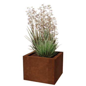 Floreira em aço corten Miami 40 x 40 cm