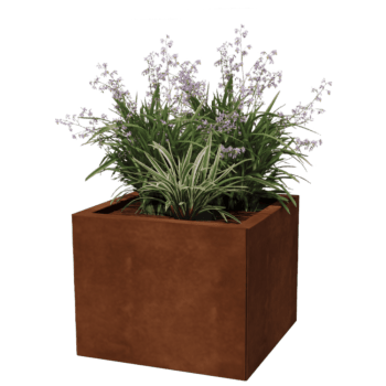 Floreira em aço corten Miami 50 x 50 cm