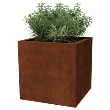 Floreira soldada em aço corten Montana 70 x 70 x 70 cm