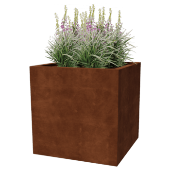 Floreira soldada em aço corten Montana 80 x 80 x 80 cm