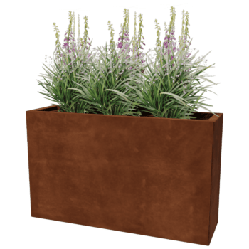 Floreira em aço corten Texas 30 x 100 cm