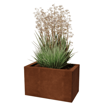 Floreira em aço corten Texas 30 x 50 cm
