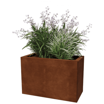 Floreira em aço corten Texas 30 x 60 cm