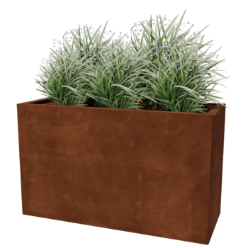 Floreira em aço corten Texas 40 x 100 cm