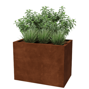 Floreira em aço corten Texas 50 x 80 cm