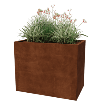 Floreira em aço corten Texas 60 x 100 cm