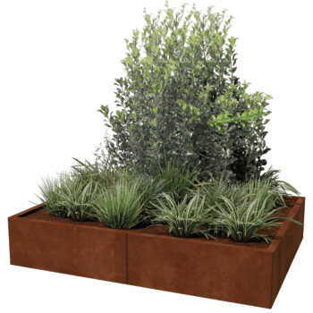 Floreira em aço corten Texas xxl 160 x 120 cm