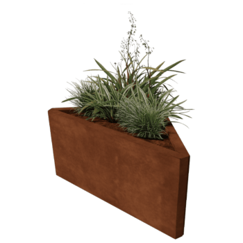 Floreira em aço corten Alaska isósceles 84 cm