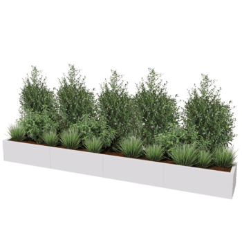 Floreira aço revestido a pó Texas xxl 320 x 40 cm