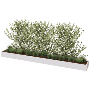 Floreira aço revestido a pó Texas xxl 500 x 60 cm