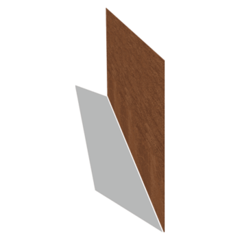 Borda reta em aço corten 37,5 cm (comprimento 150 cm)