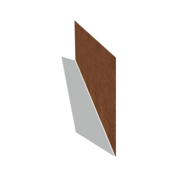Borda reta em aço corten 37,5 cm (comprimento 240 cm)