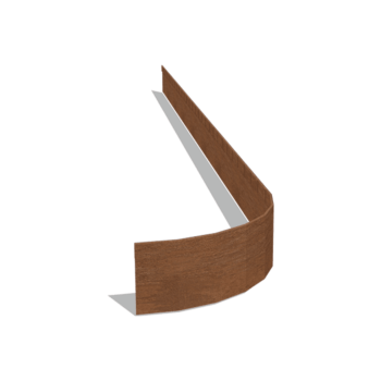 Borda achatada em aço corten FLEX 13 cm (comprimento 240 cm)