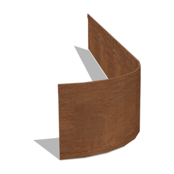 Borda achatada em aço corten FLEX 23 cm (comprimento 150 cm)