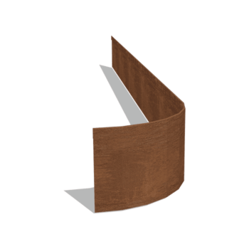 Borda achatada em aço corten FLEX 23 cm (comprimento 240 cm)