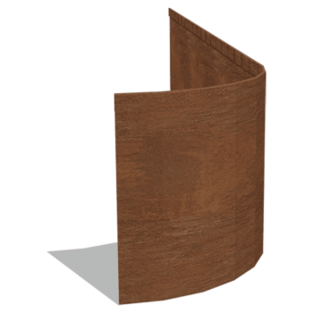 Borda achatada em aço corten FLEX 35 cm (comprimento 150 cm)