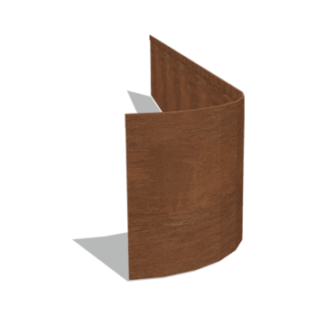 Borda achatada em aço corten FLEX 35 cm (comprimento 240 cm)