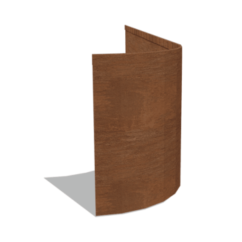 Borda achatada em aço corten FLEX 45 cm (comprimento 150 cm)