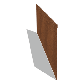 Borda achatada em aço corten 35 cm (comprimento 150 cm)