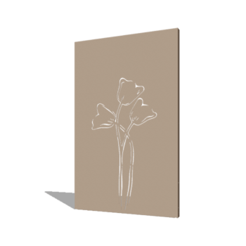 Tulipa simétrico revestido a pó 120 x 6 x 190 cm