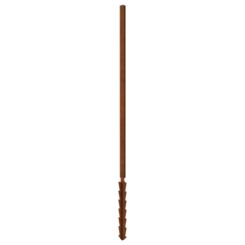 suporte direito estaca Aço corten com 190 x 6 x 3 cm