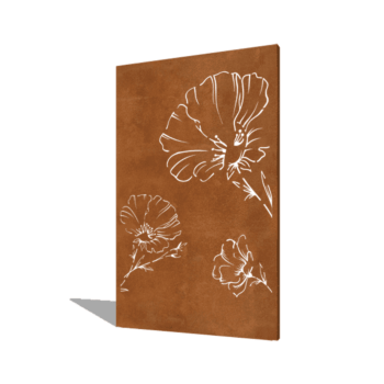 papoila Aço corten 120 x 6 x 190 cm