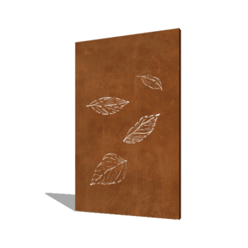 Pequenas folhas caducas aço corten 120 x 6 x 190 cm