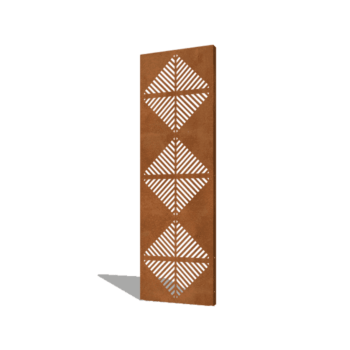 linhas composição Aço corten 4 60 x 6 x 190 cm