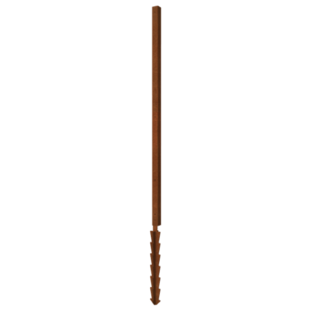suporte estaca Canto em aço corten com 190 x 6 x 6 cm