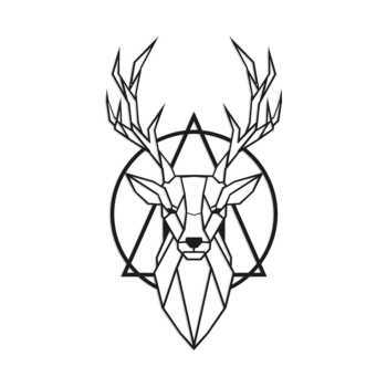 Cervo Decoração de parede em metal 2.0