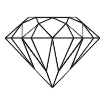 Diamante Decoração de parede em metal *OP=OP
