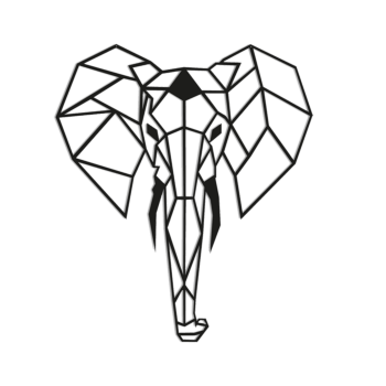 Elefante Decoração de parede em metal 2.0