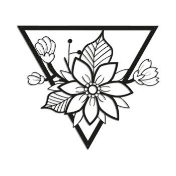 Flor Decoração de parede em metal 1.0
