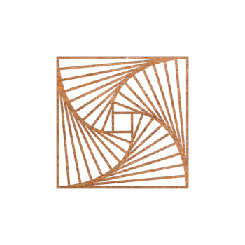 Formas geométricas Decoração de paredes em aço corten 3.0