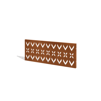 Vedação em aço corten H painel V 120 x 47,5 cm