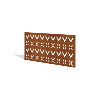 Vedação em aço corten H painel V 120 x 63,3 cm