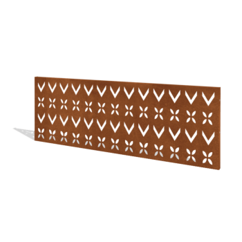 Vedação em aço corten H painel V 180 x 63,3 cm