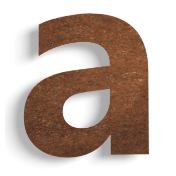 Número de casa em aço corten a - 10 cm