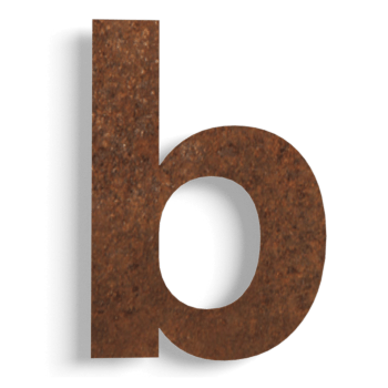 Número de casa em aço corten b - 15 cm