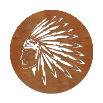 Decoração de paredes em aço corten Índio