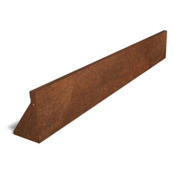 Muro de contenção reto de aço corten 200 cm (altura 30 cm)