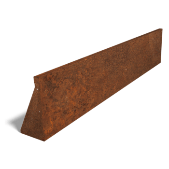 Muro de contenção reto de aço corten 200 cm (altura 40 cm)