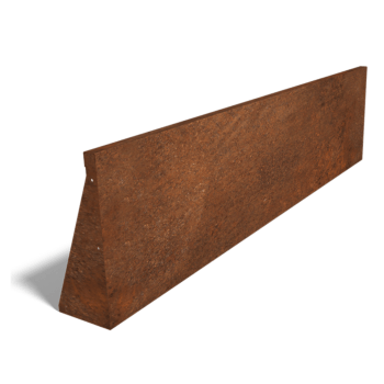 Muro de contenção reto de aço corten 200 cm (altura 50 cm)
