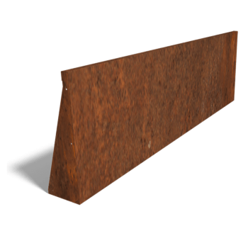 Muro de contenção reto de aço corten 200 cm (altura 60 cm)