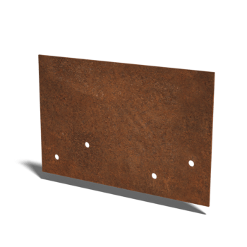 placa de acoplamento direito Camada de aço corten 12 - 15 cm