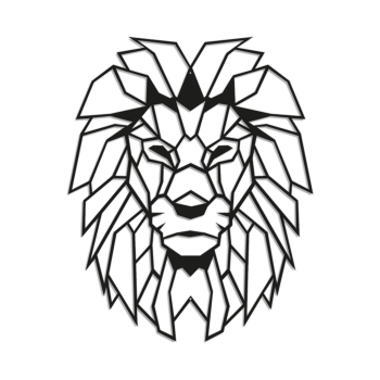 Leão Decoração de parede em metal 1.0