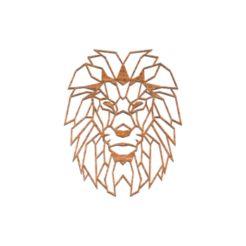Leão Decoração de paredes em aço corten 1.0