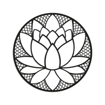 Decoração de parede em metal Flor de lótus