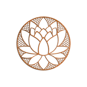Decoração de paredes em aço corten Flor de lótus