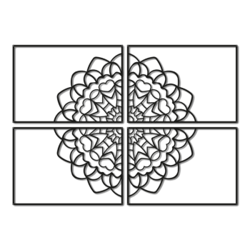 Decoração de parede em metal Mandala *OP=OP